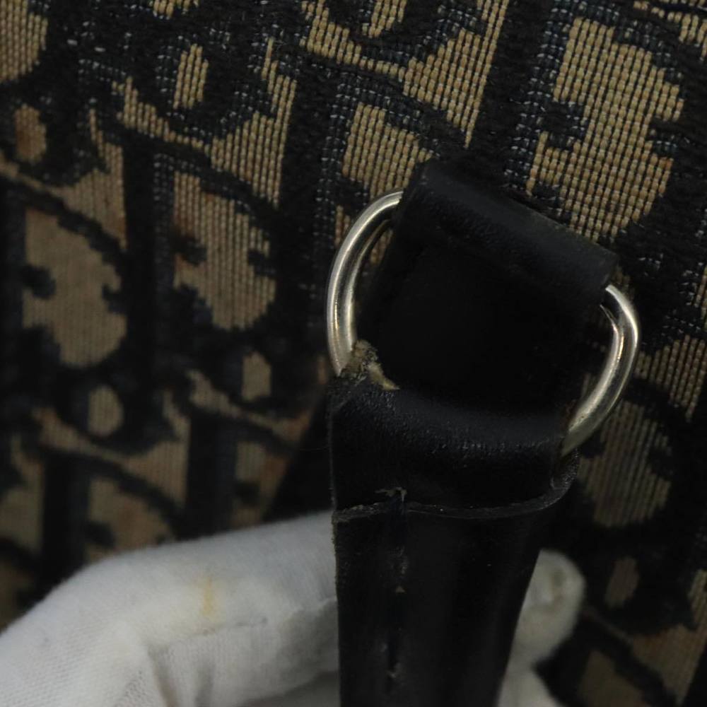 Christian Dior Trotter Canvas Hand Bag Canvas Navy Silver Auth 101999 - Picture 10 of 16